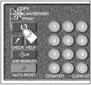 KONICA MINOLTA 7255 - Press [MODE] to light up the [SCAN/SERVER] LED. - 1