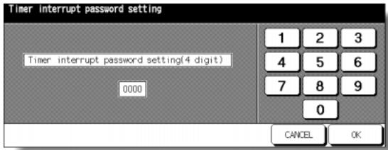 KONICA MINOLTA 7255 - [5] Timer Interrupt Password Setting - 2