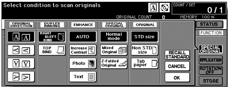 KONICA MINOLTA 7255 - Specify the original set direction. - 1
