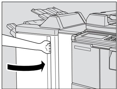 KONICA MINOLTA 7255 - Close the Finisher door. - 1