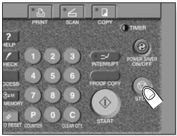 PRINT SCAN COPY TIMER ? HELP 1 2 3 HECK 4 5 6 ACCESS 7 8 9 M MEMORY P 0 C TO RESET COUNTER CLEAR QTY. INTERRUPT PROOF COPY START POWER SAVER ON/OFF STOP
