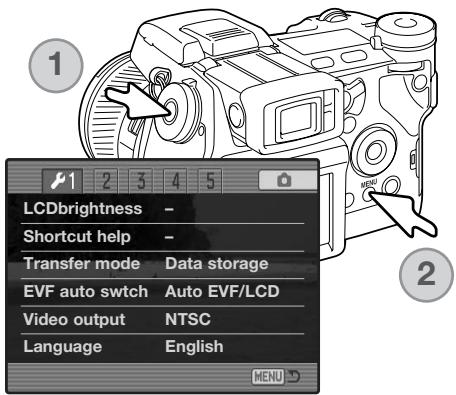 KONICA MINOLTA DIMAGE A2 - Flex Digital Magnifier selected on the menu - 1