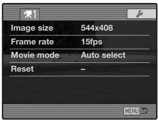 KONICA MINOLTA DIMAGE A2 - Navigating the Movie Menu - 4