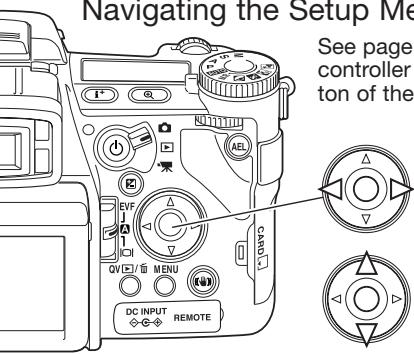 KONICA MINOLTA DIMAGE A2 - Navigating the Setup Menu - 1