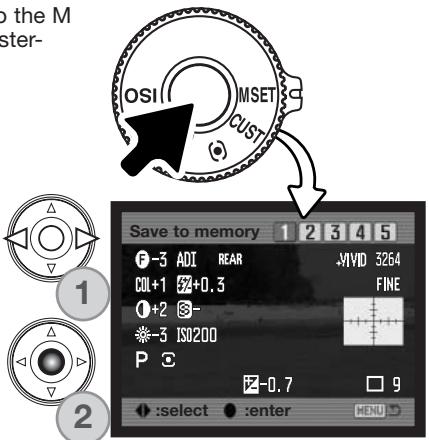 KONICA MINOLTA DIMAGE A2 - Memory - Storing Camera Settings - 1