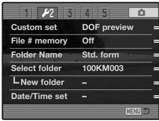 KONICA MINOLTA DIMAGE A2 - Navigating the Setup Menu - 6