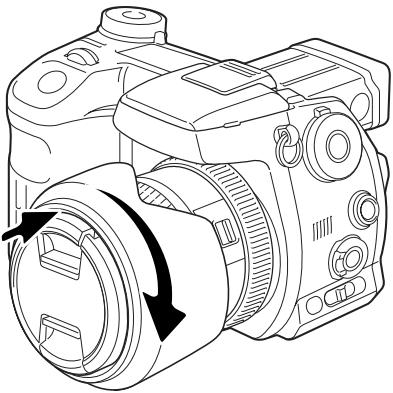 KONICA MINOLTA DIMAGE A2 - Attaching the Lens Hood - 3