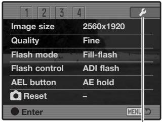 KONICA MINOLTA DIMAGE A2 - Opening the Setup Menu - 2