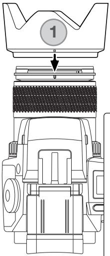 KONICA MINOLTA DIMAGE A2 - Attaching the Lens Hood - 1
