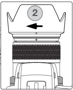 KONICA MINOLTA DIMAGE A2 - Attaching the Lens Hood - 2