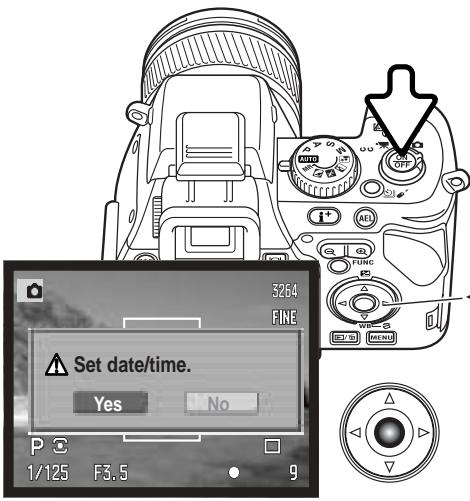 KONICA MINOLTA DIMAGE A200 - SETTING THE DATE AND TIME - 1