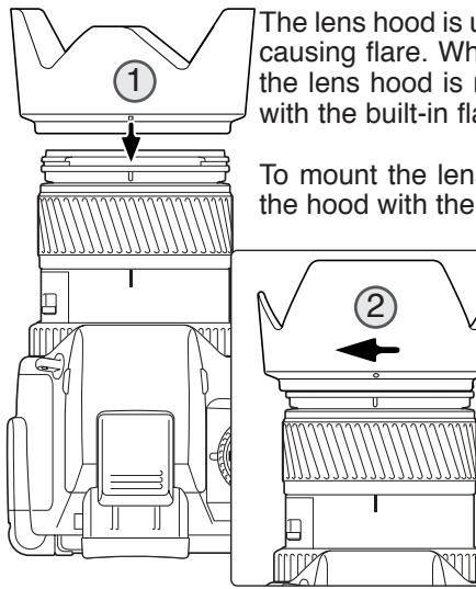 KONICA MINOLTA DIMAGE A200 - ATTACHING THE LENS HOOD - 1