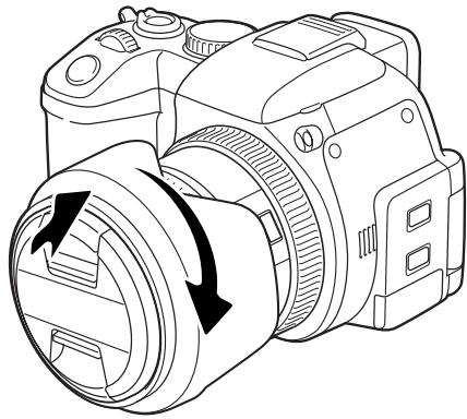 KONICA MINOLTA DIMAGE A200 - ATTACHING THE LENS HOOD - 2