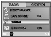 KONICA MINOLTA DIMAGE E500 - Formatting an SD Memory Card or Internal Memory - 1
