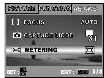 KONICA MINOLTA DIMAGE E500 - Selecting the Metering Mode - 1