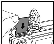 KONICA MINOLTA DIMAGE E500 - Inserting and Removing an SD Memory Card (Optional Accessory) - 1