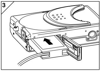 KONICA MINOLTA DIMAGE G400 - Branchement de l'adaptateur secteur (vendu séparément) - 3