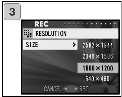 KONICA MINOLTA DIMAGE G500 - Sélection d'une taille d'image et d'un ratio de compression - 3