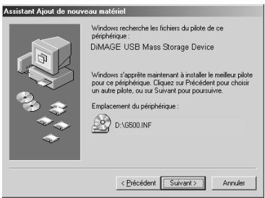 KONICA MINOLTA DIMAGE G500 - Installation du pilote USB - 4