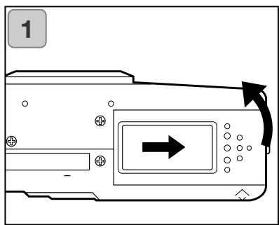 KONICA MINOLTA DIMAGE G500 - Mise en place de la batterie (fournie) - 1