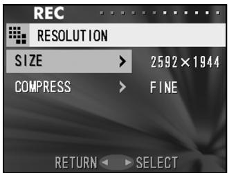 KONICA MINOLTA DIMAGE G500 - Réglages avec le menu ENREG (DÉTAILS) - 2