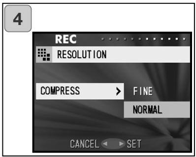 KONICA MINOLTA DIMAGE G500 - Sélection d'une taille d'image et d'un ratio de compression - 4