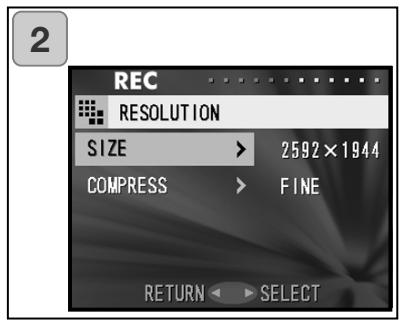 KONICA MINOLTA DIMAGE G500 - Sélection d'une taille d'image et d'un ratio de compression - 2