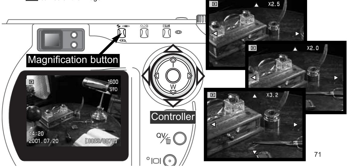 KONICA MINOLTA DIMAGE S304 - When enlarged, the four-way keys of the controller can scroll the image. - 1