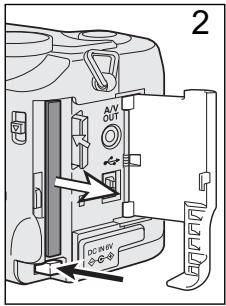 KONICA MINOLTA DIMAGE S304 - CHANGING THE COMPACTFLASH CARD - 2