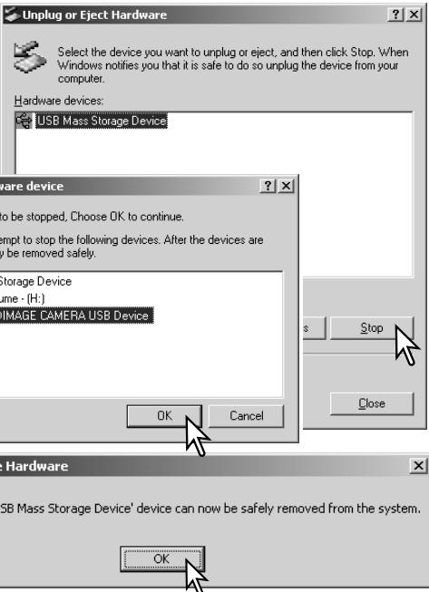 KONICA MINOLTA DIMAGE S414 - Unplug or eject hardware - 1