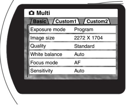 KONICA MINOLTA DIMAGE S414 - NAVIGATING THE MULTI-FUNCTION RECORDING MODE MENU - 6
