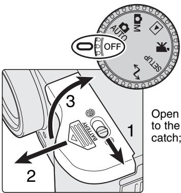 KONICA MINOLTA DIMAGE S414 - CHANGING BATTERIES - 1