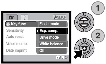 KONICA MINOLTA DIMAGE X20 - CUSTOMIZING KEY FUNCTIONS - 1