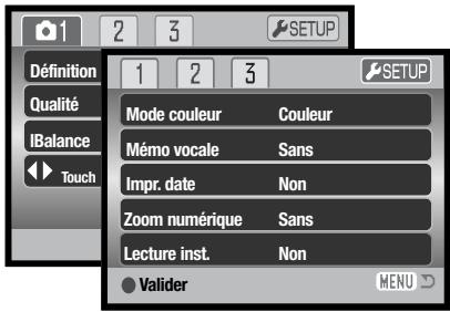 KONICA MINOLTA DIMAGE X60 - NAVIGATION DANS LE MENU RÉGLAGES - 1