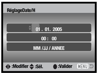 KONICA MINOLTA DIMAGE X60 - RÉGLAGE DE LA DATE ET DE L'HEURE - 5