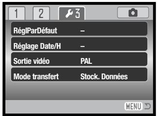 KONICA MINOLTA DIMAGE X60 - NAVIGATION DANS LE MENU RÉGLAGES - 6