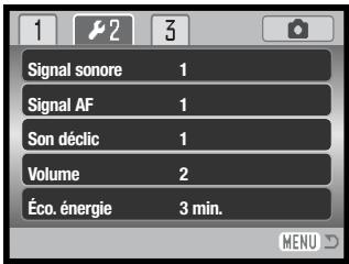 KONICA MINOLTA DIMAGE X60 - NAVIGATION DANS LE MENU RÉGLAGES - 5