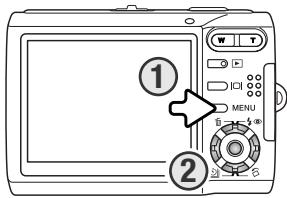KONICA MINOLTA DIMAGE X60 - NAVIGATION DANS LES MENUS D'ENREGISTREMENT - 1