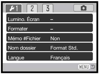 KONICA MINOLTA DIMAGE XG - NAVIGATION DANS LE MENU RÉGLAGES - 6