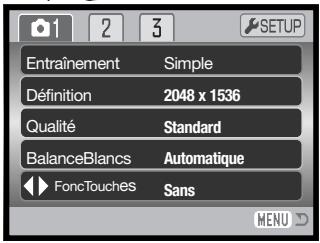 KONICA MINOLTA DIMAGE XG - NAVIGATION DANS LE MENU MODE ENREGISTREMENT - 7