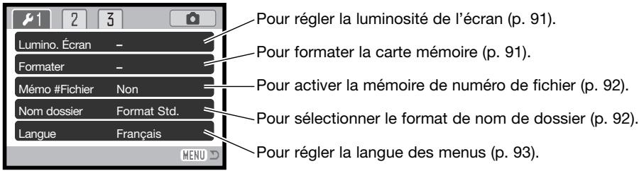 KONICA MINOLTA DIMAGE XG - NAVIGATION DANS LE MENU RÉGLAGES - 7