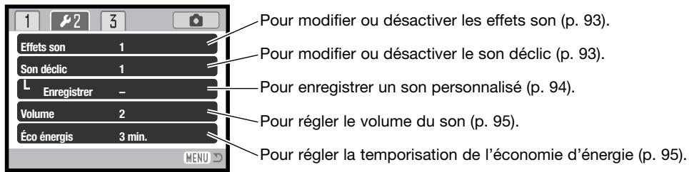 KONICA MINOLTA DIMAGE XG - NAVIGATION DANS LE MENU RÉGLAGES - 8