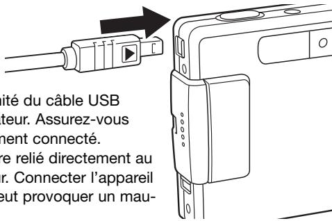 KONICA MINOLTA DIMAGE XG - CONNEXION DE L'APPAREIL À UN ORDINATEUR - 1
