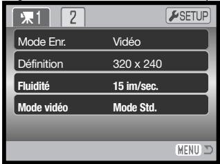 KONICA MINOLTA DIMAGE XG - NAVIGATION DANS LE MENU D'ENREGISTREMENT VIDEO/AUDIO - 7