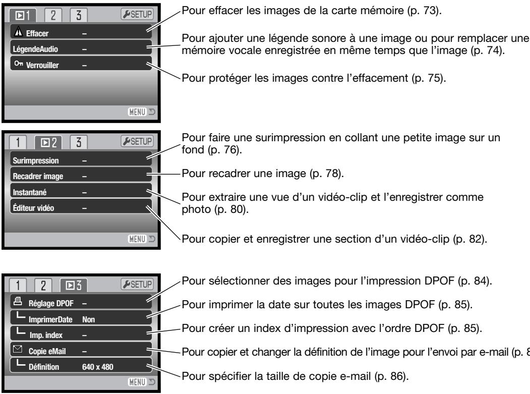 KONICA MINOLTA DIMAGE XG - NAVIGATION DANS LE MENU MODE LECTURE - 8