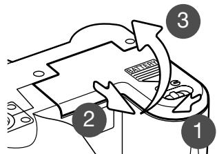 KONICA MINOLTA DIMAGE Z20 - Inserting batteries - 1