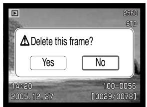 KONICA MINOLTA DIMAGE Z20 - Deleting single images - 2