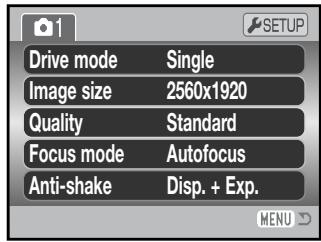 KONICA MINOLTA DIMAGE Z5 - Navigating the recording menus - 11