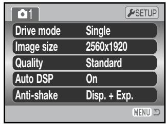 KONICA MINOLTA DIMAGE Z5 - Navigating the recording menus - 9