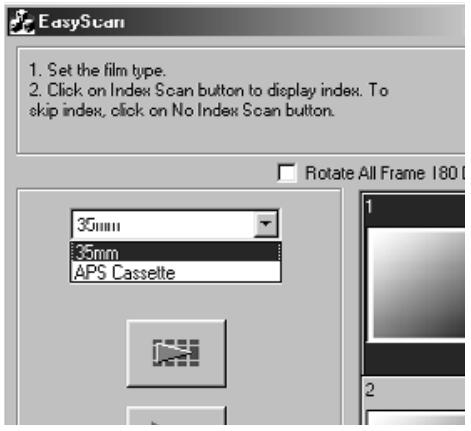 KONICA MINOLTA DIMAGE SCAN DUAL II - Selecting the film type - 1